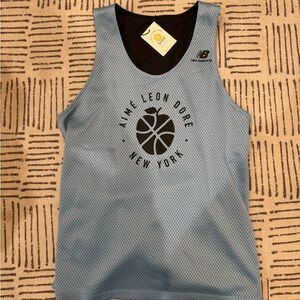 Aime Leon Dore Men's Blue/black Reversible Basketball Jersey